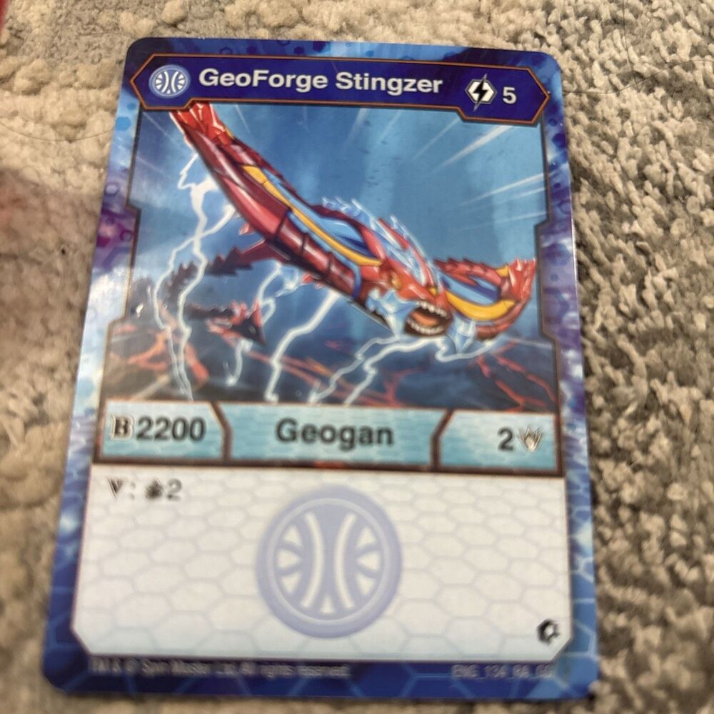 Bakugan Geogan Rising Pyrus Geoforge Action Figure Red Collectible With Card - Picture 2 of 7